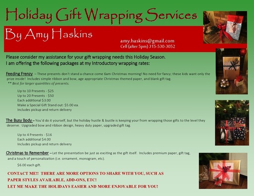 Gift Wrapping Prices 